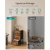 imageSONGMICS BELLAH Collection  Dresser for Bedroom Chest of Drawers Storage Organizer Unit Closet Entryway Steel 5 Drawers Farmhouse Rustic White and Honey Brown ULGS322WJ02SRustic Brown  Ink Black