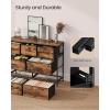 imageSONGMICS BELLAH Collection  Dresser for Bedroom Chest of Drawers Storage Organizer Unit Closet Entryway Steel 5 Drawers Farmhouse Rustic White and Honey Brown ULGS322WJ02SRustic Brown  Ink Black