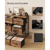 imageSONGMICS BELLAH Collection  Dresser for Bedroom Chest of Drawers Storage Organizer Unit Closet Entryway Steel 5 Drawers Farmhouse Rustic White and Honey Brown ULGS322WJ02SRustic Brown  Ink Black
