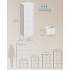 imageSONGMICS BELLAH Collection  Dresser for Bedroom Chest of Drawers Storage Organizer Unit Closet Entryway Steel 5 Drawers Farmhouse Rustic White and Honey Brown ULGS322WJ02SCloud White  Snow White
