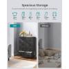 imageSONGMICS BELLAH Collection  Dresser for Bedroom Chest of Drawers Storage Organizer Unit Closet Entryway Steel 5 Drawers Farmhouse Rustic White and Honey Brown ULGS322WJ02SEbony Black