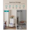 imageSONGMICS BELLAH Collection  Dresser for Bedroom Chest of Drawers Storage Organizer Unit Closet Entryway Steel 5 Drawers Farmhouse Rustic White and Honey Brown ULGS322WJ02SCloud White  Snow White