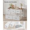 imageSONGMICS BELLAH Collection  Dresser for Bedroom Chest of Drawers Storage Organizer Unit Closet Entryway Steel 5 Drawers Farmhouse Rustic White and Honey Brown ULGS322WJ02SRustic White  Honey Brown