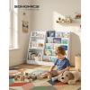 imageSONGMICS Kids Bookcase 5Tier Montessori Bookshelf FrontFacing Book Display Rack for Childrens Room Reading Nook 118 x 315 x 315 Inches Cloud White UGKR076WZ01Cloud White