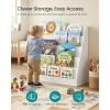 imageSONGMICS Kids Bookcase 5Tier Montessori Bookshelf FrontFacing Book Display Rack for Childrens Room Reading Nook 118 x 315 x 315 Inches Cloud White UGKR076WZ01Cloud White