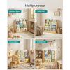 imageSONGMICS Kids Bookcase 5Tier Montessori Bookshelf FrontFacing Book Display Rack for Childrens Room Reading Nook 118 x 315 x 315 Inches Cloud White UGKR076WZ01Beech Beige