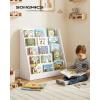 imageSONGMICS Kids Bookcase 5Tier Montessori Bookshelf FrontFacing Book Display Rack for Childrens Room Reading Nook 118 x 315 x 315 Inches Cloud White UGKR076WZ01Cloud White
