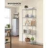 imageSONGMICS Storage Shelf Metal Wire Shelving Unit Adjustable Shelves for Garage Bedroom Living Room Kitchen Pantry 5 Tier 118 x 354 x 63 Inches Ink Black ULGR195BH01SSilver