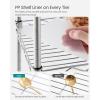 imageSONGMICS Storage Shelf Metal Wire Shelving Unit Adjustable Shelves for Garage Bedroom Living Room Kitchen Pantry 5 Tier 118 x 354 x 63 Inches Ink Black ULGR195BH01SSilver  Translucent