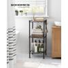 imageSONGMICS Storage Shelf Metal Wire Shelving Unit Adjustable Shelves for Garage Bedroom Living Room Kitchen Pantry 5 Tier 118 x 354 x 63 Inches Ink Black ULGR195BH01SInk Black  Translucent