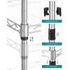 imageSONGMICS Storage Shelf Metal Wire Shelving Unit Adjustable Shelves for Garage Bedroom Living Room Kitchen Pantry 5 Tier 118 x 354 x 63 Inches Ink Black ULGR195BH01SSilver  Translucent