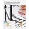 imageSONGMICS Storage Shelf Metal Wire Shelving Unit Adjustable Shelves for Garage Bedroom Living Room Kitchen Pantry 5 Tier 118 x 354 x 63 Inches Ink Black ULGR195BH01SInk Black  Translucent