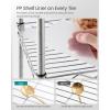 imageSONGMICS Storage Shelf Metal Wire Shelving Unit Adjustable Shelves for Garage Bedroom Living Room Kitchen Pantry 5 Tier 118 x 354 x 63 Inches Ink Black ULGR195BH01SSilver  Translucent