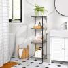 imageSONGMICS Storage Shelf Metal Wire Shelving Unit Adjustable Shelves for Garage Bedroom Living Room Kitchen Pantry 5 Tier 118 x 354 x 63 Inches Ink Black ULGR195BH01SInk Black  Translucent