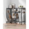 imageSONGMICS Storage Shelf Metal Wire Shelving Unit Adjustable Shelves for Garage Bedroom Living Room Kitchen Pantry 5 Tier 118 x 354 x 63 Inches Ink Black ULGR195BH01SInk Black  Translucent