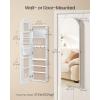 imageSONGMICS Wide Jewelry Organizer LED Jewelry Cabinet WallDoor Mounted Arched Mirror with Storage Lockable Rounded Corner Interior Mirror 39 x 165 x 425 Inches Jelly Pink UJJC020SA01SCloud White