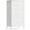 imageSONGMICS BELLAH Collection  Dresser for Bedroom Chest of Drawers Storage Organizer Unit Closet Entryway Steel 5 Drawers Farmhouse Rustic White and Honey Brown ULGS322WJ02SCloud White  Snow White
