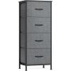 imageSONGMICS BELLAH Collection  Dresser for Bedroom Chest of Drawers Storage Organizer Unit Closet Entryway Steel 5 Drawers Farmhouse Rustic White and Honey Brown ULGS322WJ02SSlate Gray