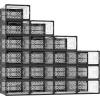imageSONGMICS Stackable Shoe Boxes Foldable Shoe Storage Organizers Ventilated for Max Mens Shoes US Size 9 or Womens Shoes US Size 11 Sneakers Set of 12 Transparent and White ULSP106W12V2Transparent  Black