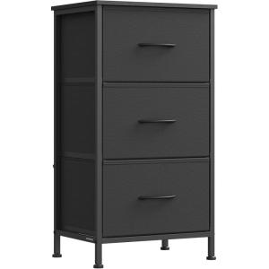 imageSONGMICS BELLAH Collection  Dresser for Bedroom Chest of Drawers Storage Organizer Unit Closet Entryway Steel 5 Drawers Farmhouse Rustic White and Honey Brown ULGS322WJ02SInk Black  Ebony Black