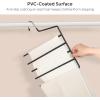 imageSONGMICS 5Bar Pants Hangers Pack of 4 SpaceSaving Clothes Hangers Closet Storage Organizer for Jeans Towels Scarves NonSlip Bars Black UCRI034B02