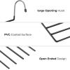 imageSONGMICS 5Bar Pants Hangers Pack of 4 SpaceSaving Clothes Hangers Closet Storage Organizer for Jeans Towels Scarves NonSlip Bars Black UCRI034B02