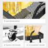 imageSONGMICS 3Tier Rolling Cart Metal Storage Cart Kitchen Storage Trolley with 2 Brakes and Handles Utility Cart Easy Assembly for Painting Utensils Bedroom Laundry Room Black UBSC068B01