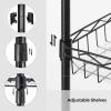 imageSONGMICS Metal Storage Shelves 5Tier Wire Shelving Unit Kitchen Rack Adjustable Shelves 4 Hooks Shelf Liners 118 x 157 x 591 Inches Total Load Capacity 220 lb for Garage Silver ULGR105E01Black