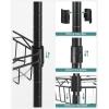 imageSONGMICS Metal Storage Shelves 5Tier Wire Shelving Unit Kitchen Rack Adjustable Shelves 4 Hooks Shelf Liners 118 x 157 x 591 Inches Total Load Capacity 220 lb for Garage Silver ULGR105E01Black