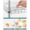 imageSONGMICS Metal Storage Shelves 5Tier Wire Shelving Unit Kitchen Rack Adjustable Shelves 4 Hooks Shelf Liners 118 x 157 x 591 Inches Total Load Capacity 220 lb for Garage Silver ULGR105E01Silver