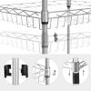 imageSONGMICS Metal Storage Shelves 5Tier Wire Shelving Unit Kitchen Rack Adjustable Shelves 4 Hooks Shelf Liners 118 x 157 x 591 Inches Total Load Capacity 220 lb for Garage Silver ULGR105E01Silver