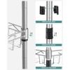 imageSONGMICS Metal Storage Shelves 5Tier Wire Shelving Unit Kitchen Rack Adjustable Shelves 4 Hooks Shelf Liners 118 x 157 x 591 Inches Total Load Capacity 220 lb for Garage Silver ULGR105E01Silver