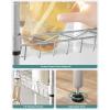 imageSONGMICS Metal Storage Shelves 5Tier Wire Shelving Unit Kitchen Rack Adjustable Shelves 4 Hooks Shelf Liners 118 x 157 x 591 Inches Total Load Capacity 220 lb for Garage Silver ULGR105E01Silver