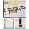imageSONGMICS Metal Storage Shelves 5Tier Wire Shelving Unit Kitchen Rack Adjustable Shelves 4 Hooks Shelf Liners 118 x 157 x 591 Inches Total Load Capacity 220 lb for Garage Silver ULGR105E01Black
