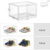 imageSONGMICS Shoe Boxes Pack of 6 Stackable Shoe Organizers with Clear Door for Sneakers Plastic Shoe Storage for US Size 12 142 x 11 x 87 Inches Transparent ULSP06CW