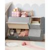 imageSONGMICS Storage Bins with Lids Set of 4 Dorm Storage Bins Collapsible Cubes with Magnetic Closures a SemiOpen Front Lid Can Stay Open after Stacked up Gray URLB22GY