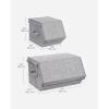 imageSONGMICS Storage Bins with Lids Set of 4 Dorm Storage Bins Collapsible Cubes with Magnetic Closures a SemiOpen Front Lid Can Stay Open after Stacked up Gray URLB22GY