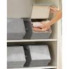 imageSONGMICS Storage Bins with Lids Set of 4 Dorm Storage Bins Collapsible Cubes with Magnetic Closures a SemiOpen Front Lid Can Stay Open after Stacked up Gray URLB22GY