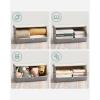 imageSONGMICS Storage Bins with Lids Set of 4 Dorm Storage Bins Collapsible Cubes with Magnetic Closures a SemiOpen Front Lid Can Stay Open after Stacked up Gray URLB22GY
