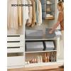 imageSONGMICS Storage Bins with Lids Set of 4 Dorm Storage Bins Collapsible Cubes with Magnetic Closures a SemiOpen Front Lid Can Stay Open after Stacked up Gray URLB22GY
