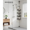 image:imageSONGMICS Corner Shower Caddy Tension Pole 4Tier RustResistant Shower Organizer Shower Shelf DrillFree 358 to 1181 Inches Height Adjustable Trays for Bathroom Ink Black UBCB008B01Ink Black