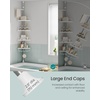 image:imageSONGMICS Corner Shower Caddy Tension Pole 4Tier RustResistant Shower Organizer Shower Shelf DrillFree 358 to 1181 Inches Height Adjustable Trays for Bathroom Ink Black UBCB008B01Cloud White