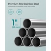 image:imageSONGMICS Corner Shower Caddy Tension Pole 4Tier RustResistant Shower Organizer Shower Shelf DrillFree 358 to 1181 Inches Height Adjustable Trays for Bathroom Ink Black UBCB008B01Cloud White