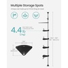 image:imageSONGMICS Corner Shower Caddy Tension Pole 4Tier RustResistant Shower Organizer Shower Shelf DrillFree 358 to 1181 Inches Height Adjustable Trays for Bathroom Ink Black UBCB008B01Ink Black