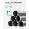 image:imageSONGMICS Corner Shower Caddy Tension Pole 4Tier RustResistant Shower Organizer Shower Shelf DrillFree 358 to 1181 Inches Height Adjustable Trays for Bathroom Ink Black UBCB008B01Ink Black