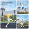 image:imageSONGMICS Trampoline 15 ft Outdoor Trampoline for Kids Adults with Basketball Hoop Safety Enclosure Inner Net Ladder Spring Cover Pad Max Load 209 lb Blue and Black USTR154Q01