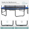 image:imageSONGMICS Trampoline 15 ft Outdoor Trampoline for Kids Adults with Basketball Hoop Safety Enclosure Inner Net Ladder Spring Cover Pad Max Load 209 lb Blue and Black USTR154Q01