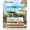 image:imageSONGMICS 9 ft Solar Patio Umbrella 32 LED Lights Lighted Table Outdoor Umbrella UPF 50 30 DualTilt System for Garden Balcony Patio Backyard Market Without Base Navy Blue UGPU011L01Lake Blue