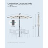 image:imageSONGMICS 9 ft Solar Patio Umbrella 32 LED Lights Lighted Table Outdoor Umbrella UPF 50 30 DualTilt System for Garden Balcony Patio Backyard Market Without Base Navy Blue UGPU011L01Beige