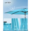 image:imageSONGMICS 9 ft Solar Patio Umbrella 32 LED Lights Lighted Table Outdoor Umbrella UPF 50 30 DualTilt System for Garden Balcony Patio Backyard Market Without Base Navy Blue UGPU011L01Lake Blue